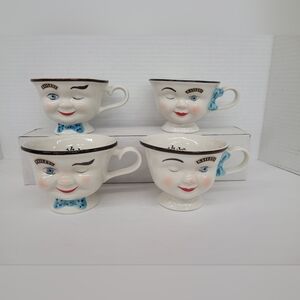 Baileys Winking Face Collectible Mugs Set Of 4